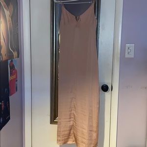 Pink Satin Shift Gown
